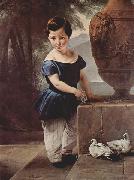 Francesco Hayez Portrait of Don Giulio Vigoni as a Child Sweden oil painting reproduction
